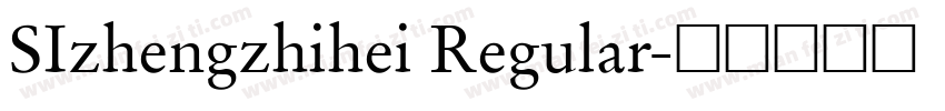 SIzhengzhihei Regular字体转换